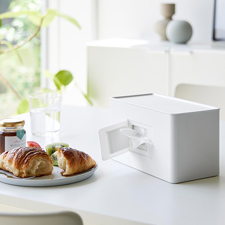 tower タワー 両面コンパクトティッシュ&ウェットシートケース ホワイト 2040