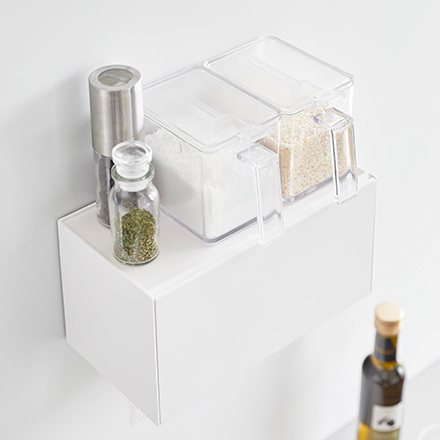 tower タワー マグネットトレー付きペーパータオルディスペンサー ホワイト 2192