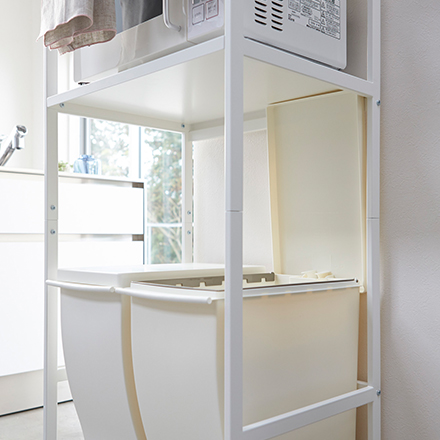 tower タワー ゴミ箱上ラック ホワイト 2859