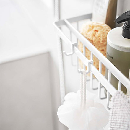 tower タワー マグネットバスルームバスケット ワイド ホワイト 3769