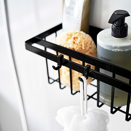 tower タワー マグネットバスルームバスケット ワイド ブラック 3770