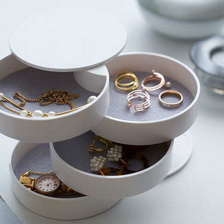 tower タワー アクセサリートレー 4段 ホワイト 4068