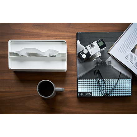 tower タワー 蓋付きペーパータオルケース ホワイト 4761