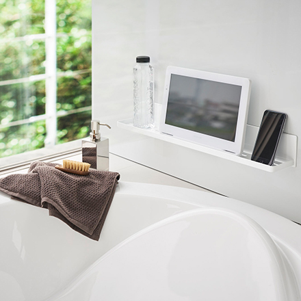 tower タワー マグネットバスルームラック ロング ホワイト 4858