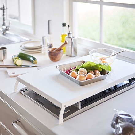 tower タワー折り畳みガスコンロカバー ワイド ホワイト 4922