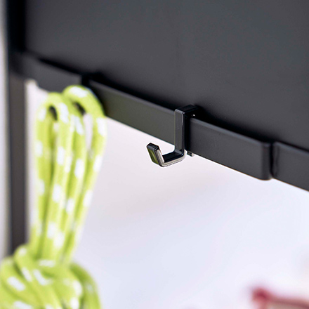 tower タワー キャスター付き 玄関収納ラック ブラック 5279