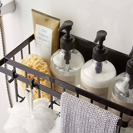 tower タワー マグネットバスルームバスケット ブラック 5543