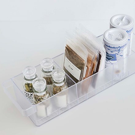 tower タワー 冷蔵庫中収納ケース 仕切り付 ホワイト 5762