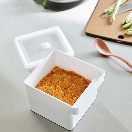 tower タワー みそパックごと収納ハンドル付き密閉フードコンテナ ホワイト 7737