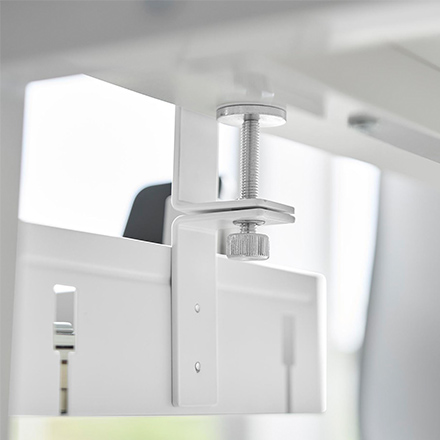 tower タワー テーブル横回転収納ラック 仕切り付き ホワイト 10365