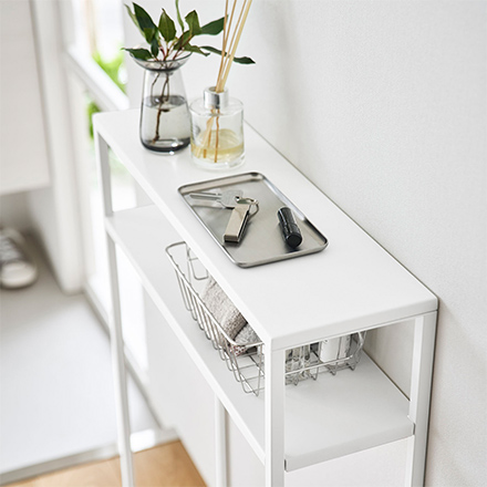 tower タワー 棚付きコンソールテーブル ホワイト 10393