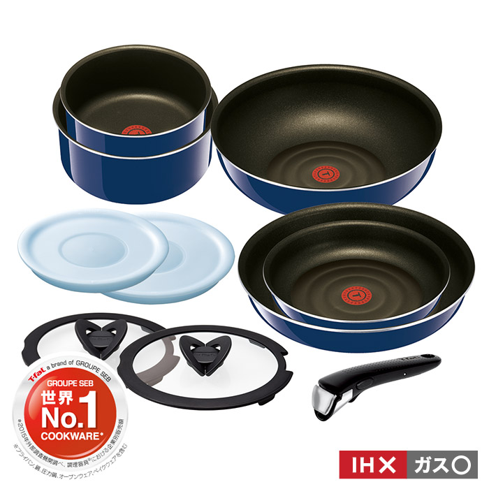 ティファール T-fal フライパンセット インジニオ・ネオ グランブルー・プレミア セット10 ガス火専用（IH不可） L61492