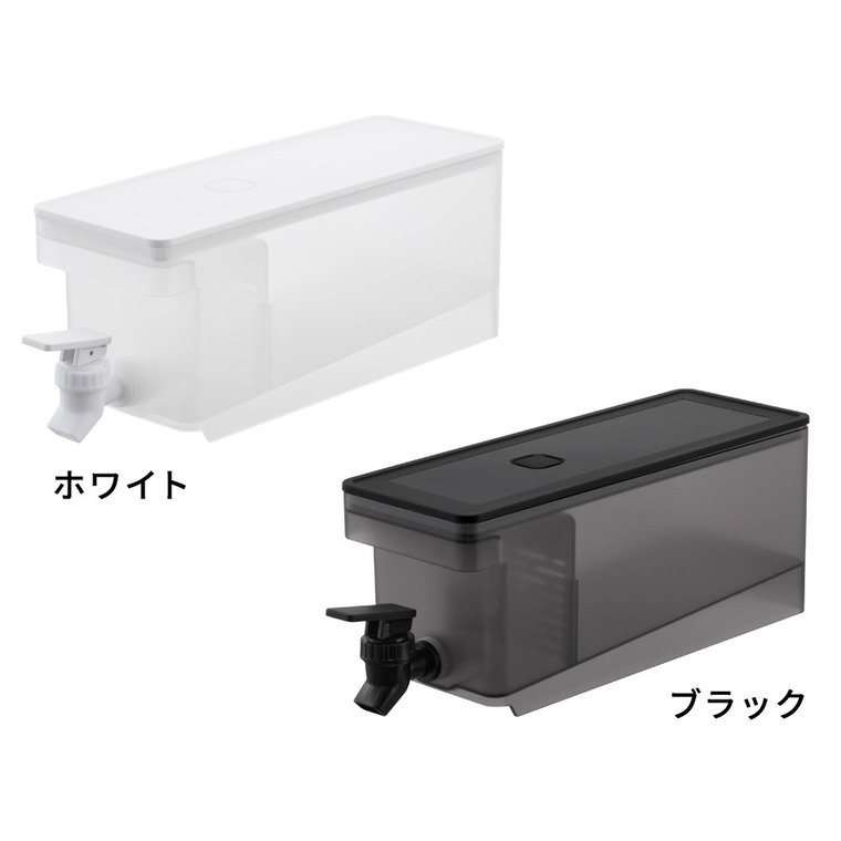 山崎実業 公式 tower 冷蔵庫ドリンクサーバー タワー 1.8L ブラック 1585