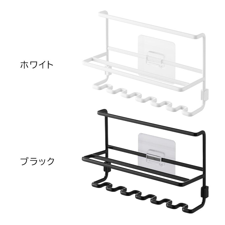 tower フィルムフック歯ブラシ&チューブホルダー タワー 山崎実業 10324 10325 / ホワイト