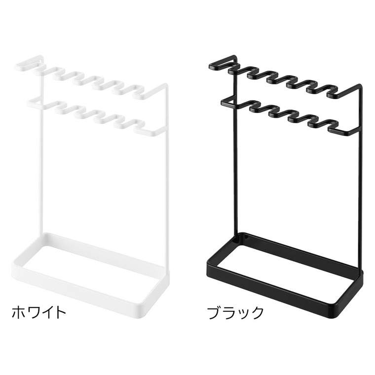 山崎実業 tower 歯ブラシ&替え歯ブラシスタンド タワー 2段 10478 10479 / ブラック