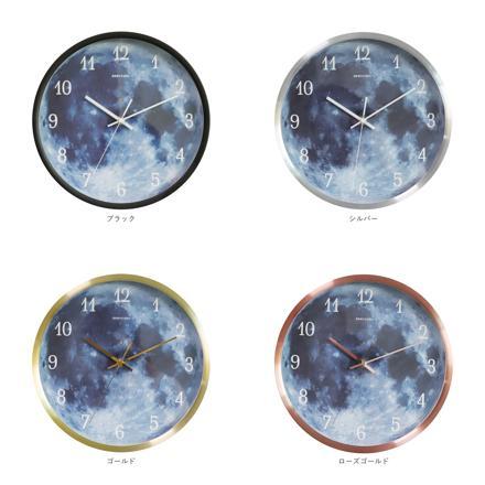 発光月型掛け時計 12888n23 ブラック