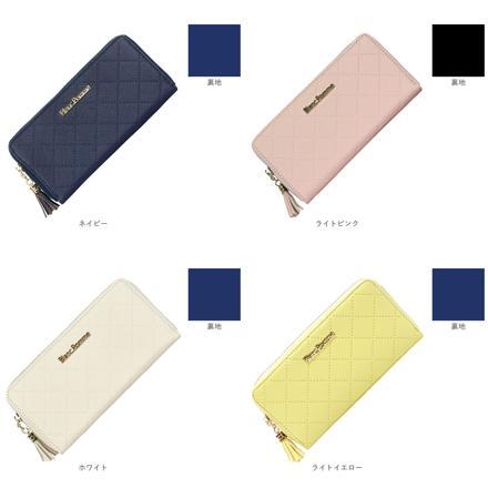 Blanc Pomme ロゴプレート長財布 ライトイエロー