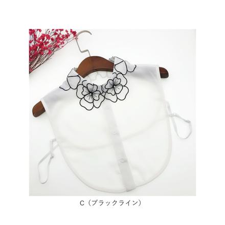 お花形付け襟 hanacollar B（ホワイト）