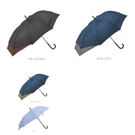 amusant sous la pluie 伸びる傘 60cm BACK PROTECT ブラック/ブラウン