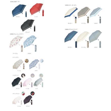 amusant sous la pluie 耐風折りたたみ傘 55cm 26790.リボンストライプ グレー