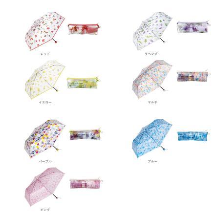 ワールドパーティー W by Wpc. Planticaビニール折りたたみ傘 ブルー