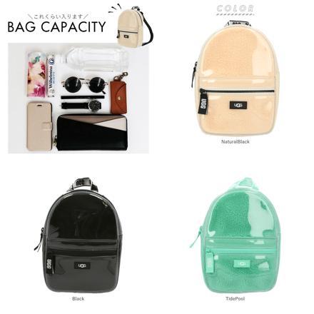 UGG アグ DANNIE II MINI BACKPACK CLEAR バッグ NaturaLBLack