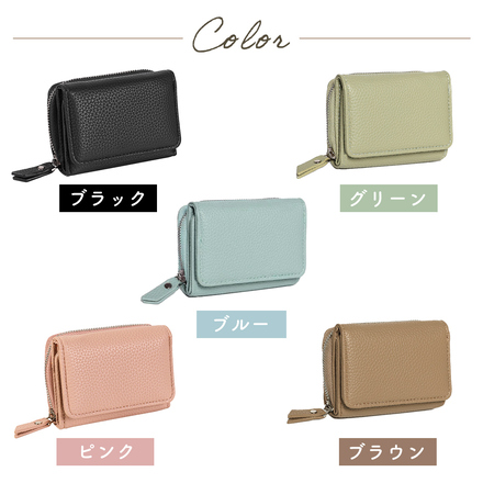 MILASIC 三つ折り 財布 レディース ブラック TN-TFWT-BK