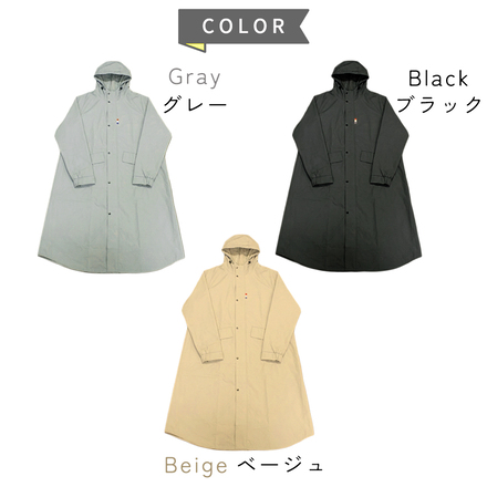 MILASIC レインコート ブラック XLサイズ TN-RACOT-BK-XL