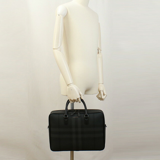 バーバリー ブリーフケース メンズ BURBERRY ルーマニア 8065338 CHARCOAL グレー系 バッグ 軽量 A4 ノートpc ブランド 高級 おしゃれ プレゼント 男性 実用的 かっこいい