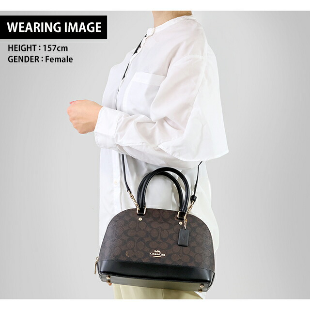 コーチ ハンドバッグ 2way ショルダーバッグ 斜めがけ レディース アウトレット ブランド COACH CCQ26 IMXAQ 27583 ダークブラウン/ブラック 軽量 小さめ 手提げ 高級 おしゃれ プレゼント 女性 実用的 かわいい