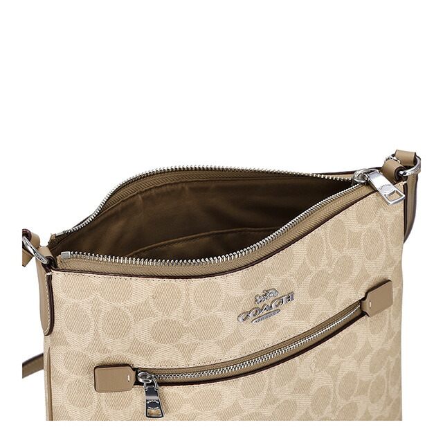コーチ ショルダーバッグ メッセンジャーバッグ レディース アウトレット ブランド COACH CCQ27 SVPWH ライトベージュ 斜めがけ 高級 おしゃれ プレゼント 女性 実用的 かわいい