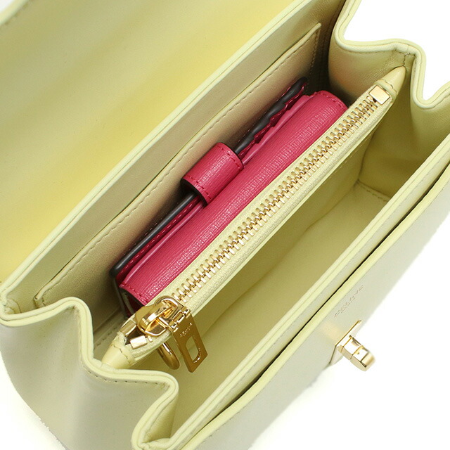 セリーヌ ハンドバッグ レディース CELINE レザー イタリア 19798 YELLOW イエロー系 バッグ 軽量 小さめ 手提げ ブランド 高級 おしゃれ プレゼント 女性 実用的 かわいい