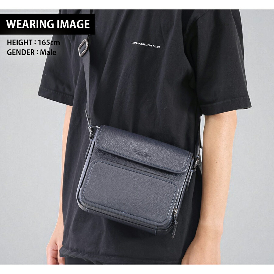 コーチ ショルダーバッグ メッセンジャーバッグ メンズ アウトレット ブランド COACH CY800 QBBHP ネイビー 斜めがけ 高級 おしゃれ プレゼント 男性 実用的 かっこいい