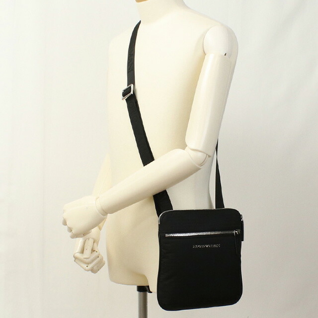 エンポリオ・アルマーニ 斜め掛け ショルダーバッグ メンズ EMPORIO ARMANI Y4M425 BLACK-BLACK ブラック バッグ 斜めがけ ブランド 高級 おしゃれ プレゼント 男性 実用的 かっこいい