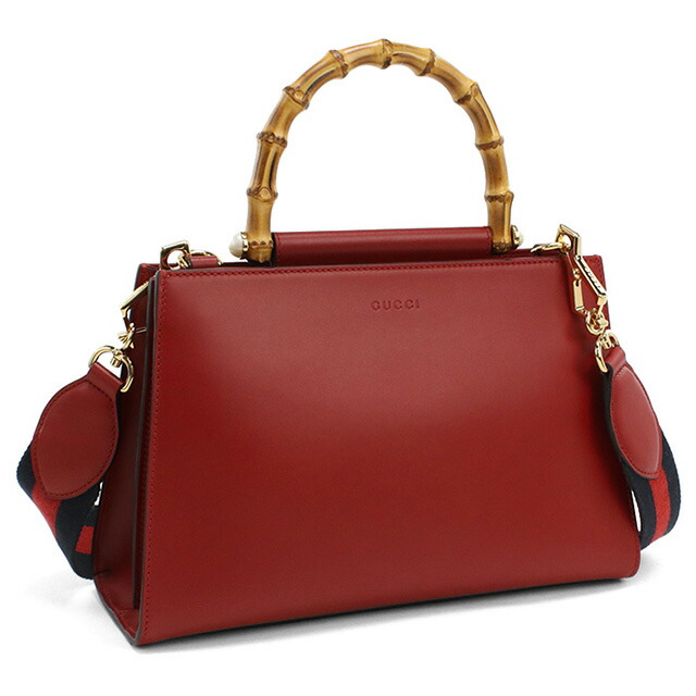 グッチ ハンドバッグ レディース ブランド GUCCI レザー 459076 レッド バッグ 軽量 小さめ 手提げ 高級 おしゃれ プレゼント 女性 実用的 かわいい