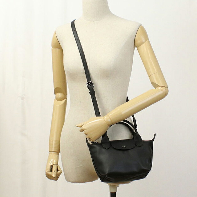 ロンシャン ハンドバッグ レディース ブランド Longchamp 2WAY レザー 1500 ブラック 軽量 小さめ 手提げ 高級 おしゃれ プレゼント 女性 実用的 かわいい