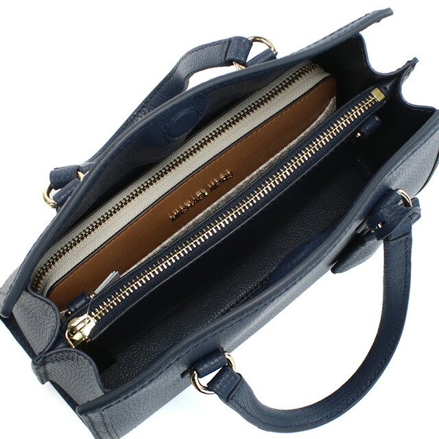 マイケル・コース ハンドバッグ レディース MICHAEL KORS CHANTAL レザー ベトナム 30F2G7CM1T NAVY ネイビー系 バッグ 軽量 小さめ 手提げ ブランド 高級 おしゃれ プレゼント 女性 実用的 かわいい
