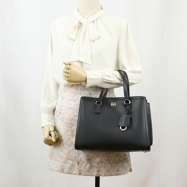 マイケル・コース トートバッグ レディース MICHAEL KORS CHANTAL レザー バングラデシュ 30F2G7CS2T BLACK ブラック バッグ 軽量 手提げ ブランド 高級 おしゃれ プレゼント 女性 実用的 かわいい
