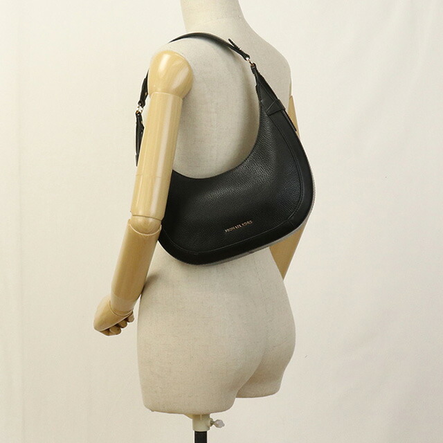 マイケル・コース ショルダーバッグ セミショルダー レディース MICHAEL KORS PRESTON レザー バングラデシュ 30S4G0PL5L BLACK ブラック バッグ 斜めがけ ブランド 高級 おしゃれ プレゼント 女性 実用的 かわいい