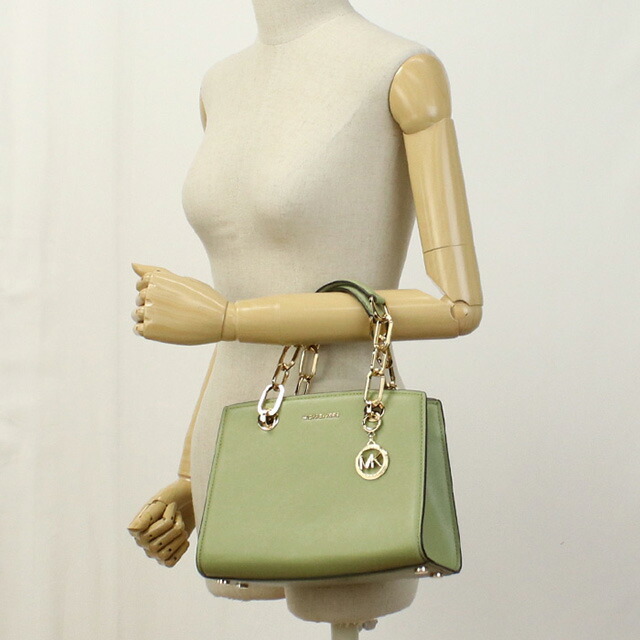 マイケル・コース トートバッグ レディース ブランド MICHAEL KORS CYNTHIA レザー ベトナム 30S4GCYS1T LIGHT グリーン系 バッグ 軽量 手提げ 高級 おしゃれ プレゼント 女性 実用的 かわいい