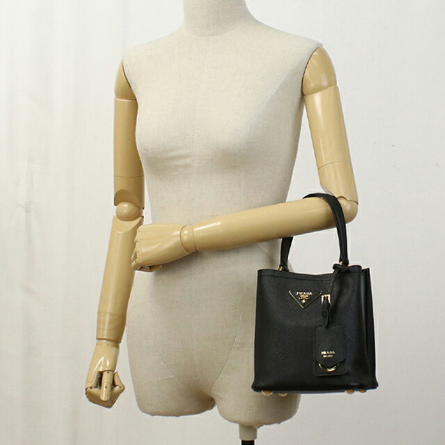 プラダ ハンドバッグ レディース ブランド PRADA 2WAY 1BA217 ブラック 軽量 小さめ 手提げ 高級 おしゃれ プレゼント 女性 実用的 かわいい