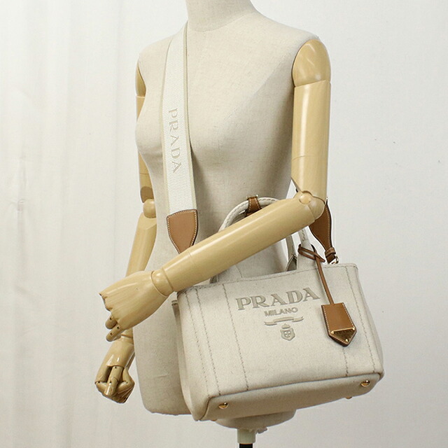 プラダ ハンドバッグ レディース ブランド PRADA 1BG464 ベージュ 軽量 小さめ 手提げ 高級 おしゃれ プレゼント 女性 実用的 かわいい