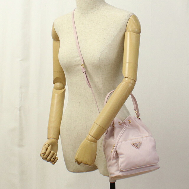 プラダ ハンドバッグ レディース ブランド PRADA 1BH038 ピンク バッグ 軽量 小さめ 手提げ 高級 おしゃれ プレゼント 女性 実用的 かわいい