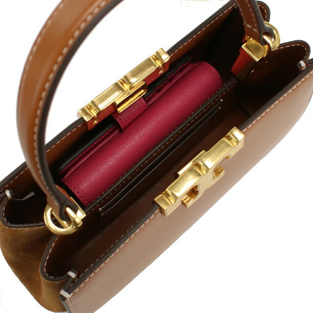 トリーバーチ ハンドバッグ レディース TORY BURCH ELEANOR 154816 WHISKEY ブラウン系 バッグ 軽量 小さめ 手提げ ブランド 高級 おしゃれ プレゼント 女性 実用的 かわいい