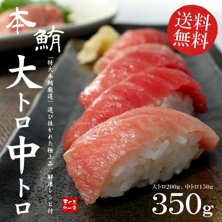 本マグロ 大トロ 中トロ 350g セット 解凍レシピ付 [大中セット]