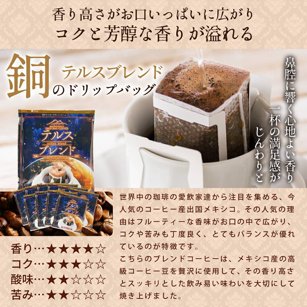澤井珈琲 フルーティーな余韻とすっきり感なドリップパック。 ドリップコーヒー 銅のコーヒー テルスブレンド 50袋