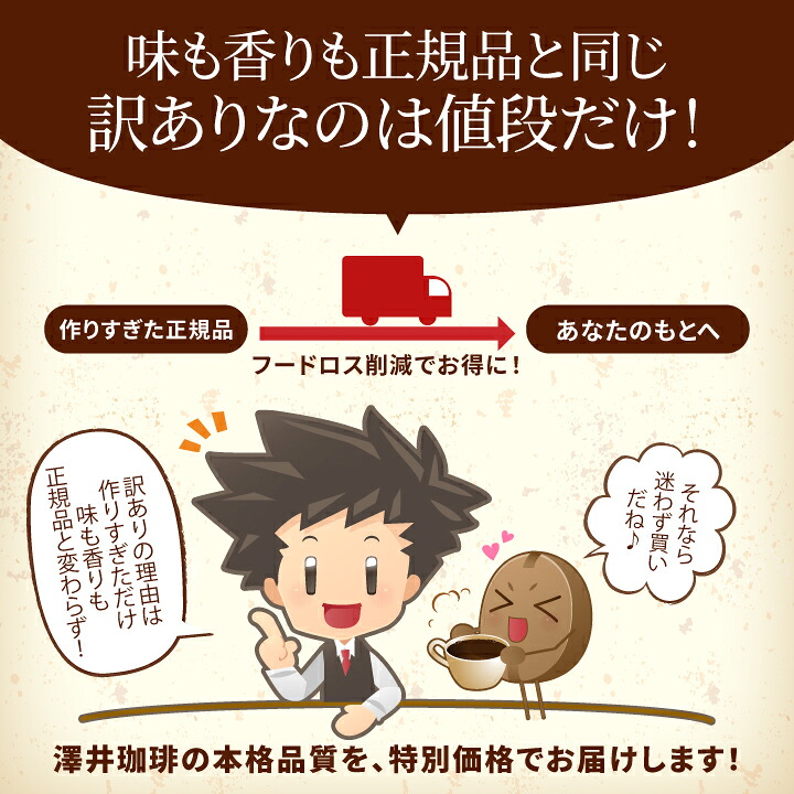 澤井珈琲 ワクワク楽しめるコーヒー 【訳アリ】ドリップコーヒー スペシャルセット 60袋
