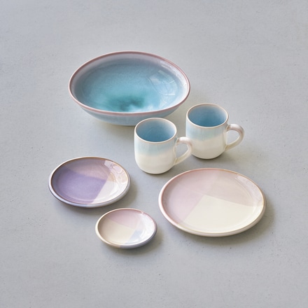 萩陶苑 テーブルセット（大鉢×1、中皿×1、小皿×1、まめ皿×1、マグ×2）