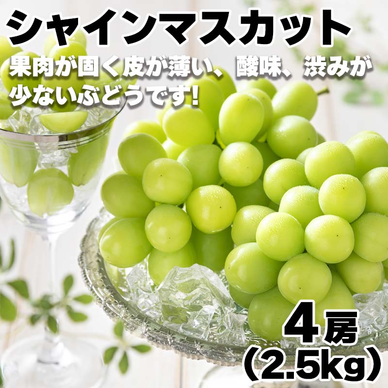 シャインマスカット 4房（2.5ｋｇ）