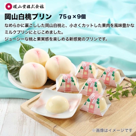 岡山白桃プリン 75g×9